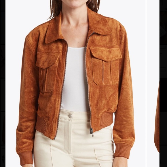 Blank NYC Jackets & Blazers - ❌SOLD❌ {Blank NYC} Camel Suede Bomber Jacket
